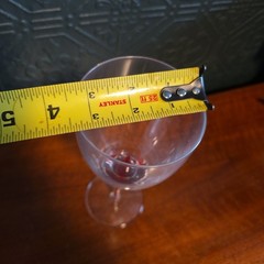 Pier 1 Ruby Red Tear Drop Filament Stem Wine Glass 8.5″