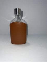 Parker Leather Wrapped Glass Flask With Stainless Steel Cap 7oz. ￼