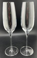 TIFFANY & CO. CRYSTAL CLASSIC U SHAPED PAIR OF CHAMPAGNE FLUTES 2 PAIR AVAILABLE