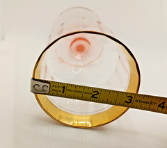 Vintage 1 pc. Tiffin Franciscan Optic Gold Rimmed 6.5″ Water Wine Goblet
