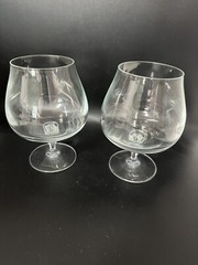 2 Wheaton TS 101 Full Lead Crystal Brandy Glasses Snifters Mikasa? 6” Tall Heavy