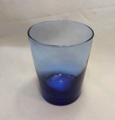 Vintage Libbey 12 oz. Flat Tumbler Lowball Flare Blue Mediterranean