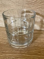 ANCHOR HOCKING Tartan Clear Manchester Plaid 8oz Low Ball Rocks Glasses Set of 6