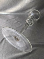FANCY, CORDIAL, WINE, LIQUOR GLASS. WIDE CIRCULAR BASE, THICK STEM