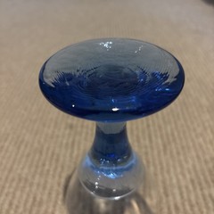 Fire And Light Wine / Water Glass Cobalt Blue 7″
