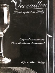 Versailles Crystal Stemware 6 Piece – 6 Oz Wine Glasses Hand Crafted