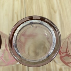 Pink Flamingo Circus Tumbler Hazel Atlas Vintage Glass Tumblers Set of 4