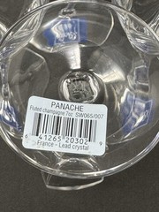 Mikasa Panache Crystal Champagne Glasses Made in France Original Labels No Box