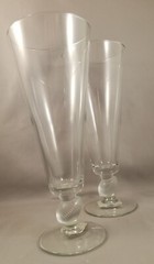 2 Football Stem Pilsner/Beer Glasses By Libby Glass 16oz 2006-2007 Discontinued