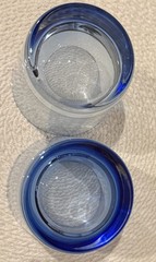 Unknown (Moser Style) Aquamarine Whiskey Double Old Fashioned Glass EUC
