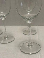 6 J Preziosi Vintage Gold Gilt Rim WINE GLASSES Italian Hand Worked Crystal