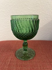 L. G. Wright Jersey Swirl Green (1) Water Goblets, Replacement