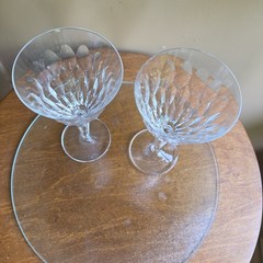 Majesty Water Wine Goblet Glass HUTSCHENREUTHER Crystal Cut Clear 6 7/8 » Set 2