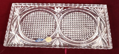 Vintage Victoria Bohemia Crystalex 24% Lead Crystal Tray Czech Republic Clear