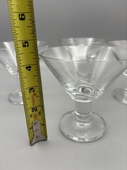 Crate & Barrel VIVA Martini Glasses SET of 4 Retired Clear Cocktail Glasses 8oz