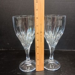 Godinger Shannon Ingrid Crystal Water Goblet Stem Wine Glass 10 Oz Set Of 2