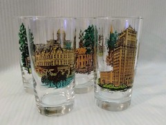 Vintage Libbey Wilbur G Kurtz Atlanta Historical Sites Highball Glasses Set of 8