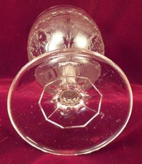 Goblet Oak Leaf Band with Medallion EAPG Flint Clear Glass 1870s Antique #63