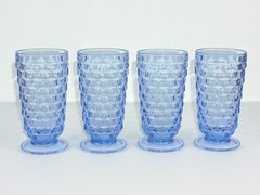 COLONY AMERICAN WHITEHALL REGAL LIGHT BLUE ICED TEA GLASSES – SET OF 4