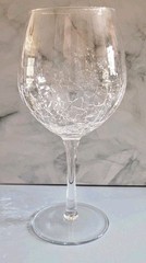 Angled Crackle Rim WINE GLASS Goblet