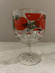 Vintage Bloody Mary Glass Tomato Heavy Goblet Barware Entertaining 6″