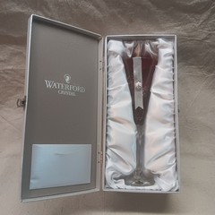 WATERFORD CRYSTAL SNOWFLAKE WISHES «JOY» RUBY CASED FLUTE, 2011 LIMITED ED NIB