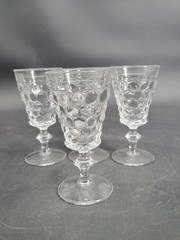 Set of 4 Westmoreland «Thousand Eye» Clear Bubble Water Goblets 6 5/8″ – 8oz