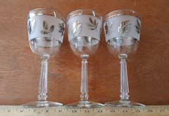 Lot of 6 Decorative Glass Goblets – Used
