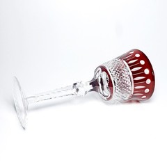 Bohemian Style Stemware Glass Hand Cut To Crystal Glass Burgundy Wine Goblet 5oz