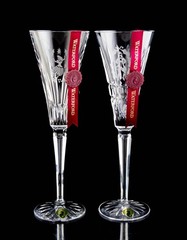 Waterford Twelve Days of Christmas Fluted Champagne Glasses Set of 12 Boxed Set