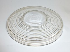 Rare small glass punch bowl with 6 glasses and ladle Josephinenhütte about 1900