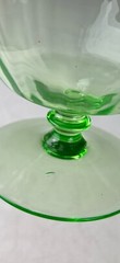 Set of 2 Vintage Depression Uranium Glass Ice Cream Sherbets/Dessert Cups
