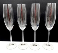 Set of 4 LENOX TUSCANY CLASSICS Champagne Flutes Glasses 6 oz Fine Crystal
