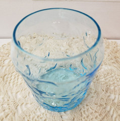 Vtg Blue Peacock Driftwood Glass Tumbler – Replacement Glass /A-28