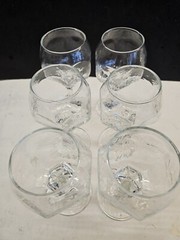 LIBBEY CHIVALRY HOCK WINE GOBLET, CLEAR GLASS, STEM BARWARE 6″ TALL, 6 PCS