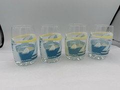 VTG Beau Rivage Casino Boats Lighthouse Glasses Set Of 4