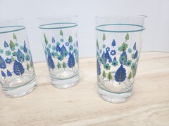 Lot of 4 1960s Marcrest Swiss Alpine Chalet Drinking Juice Glasses MCM 4 3/4″