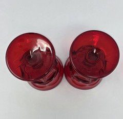 4 Vintage Fostoria Argus Ruby 4-7/8″ Wine Glasses