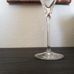 4 Swirl Bowl Wine Glasses Palio Gold Pattern by Primavera Di Cristallo Gold Rim