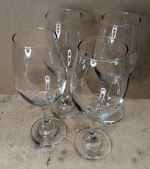 Set of 4 Cristar Rioja Clear Glass 10.5 oz Wine Goblets Stemware Open Box