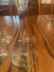 Clear Glass Fluted Classic Champagne Glasses Set Of 4 10 Inches Tall