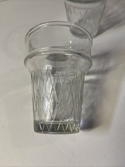 Vintage Libbey icecream cone serving cups glass party tumbler 1970’s set of two