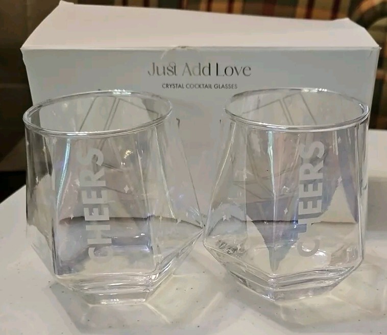 Just Add Love Cystal Cocktail Glasses