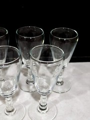 SET OF 7- Libbey Glass Knob Hill WHISKEY SOUR Glases 5 5/8″