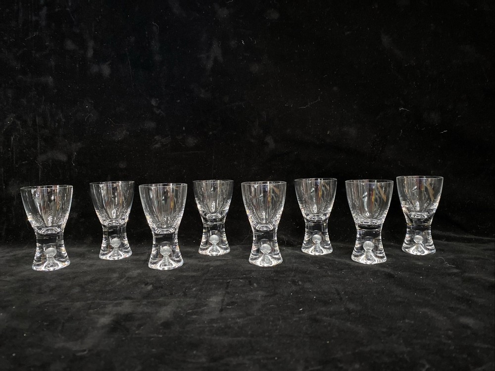 Littala Aarne Tapio Finland Suspended Bubble Glass Lot of 8 Sherryl Cordial C2