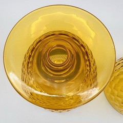 Lot 4 VILLEROY & BOCH BOSTON Amber GOBLETS XL Wine Water Sangria GLASSES 5.50″