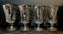 Lenox…Solitaire Platinum…(4) Water Goblets…(2) Sets of Four…Appear Unused..BIN