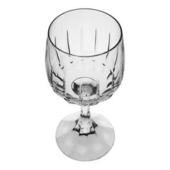 Schott Zweisel Wine Glass Mayfair Vertical Cuts Round Bowl Stemware 6 1/8