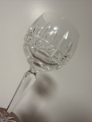 Pair of Waterford 7.25″ Tall Wine Glasses – Signed Waterford – Vintage Crystal