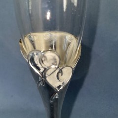 Lenox True Love Champagne Flutes Set 2 Toasting Glasses Silverplated Stem 812613